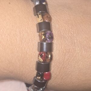 Artisan Beaded Bracelet with Earthy Tones